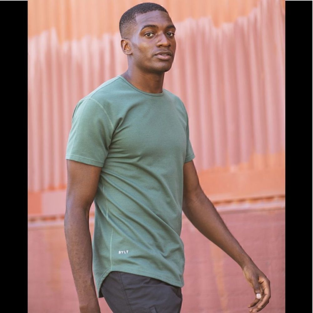 BYLT Men's Drop Cut S/S Forest Lux T-shirt - Size small
